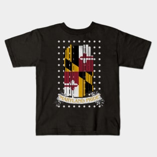 MARYLAND FLAG PRIDE DESIGN Kids T-Shirt